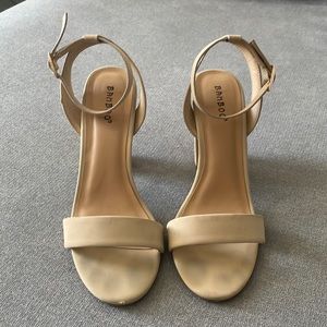 Light tan chunky heels